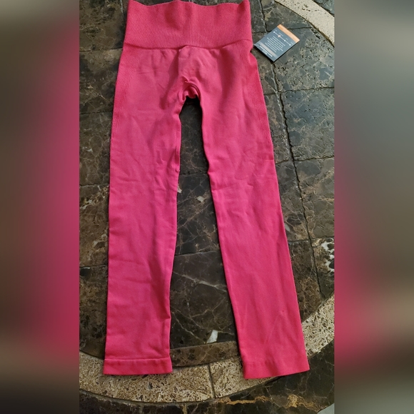 NUX hot pink moderate compression leggings S & M NWT - Picture 2 of 6